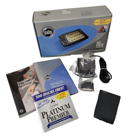 Vintage PALM IIIXE 3XE Handheld Personal Organizer New Open Box Sealed Contents